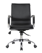 Кресло офисное College CLG-617 LXH-B BLACK  Кожа PU Черный / Крестовина хром