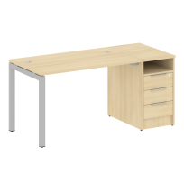 Metal System Quattro Р. ст. с тумбой на П-образном м/к 50БП.РС-СТП-1.2 Акация/Антрацит металл 1612*720*750 Metal System Quattro Р. ст. с тумбой на П-образном м/к 50БП.РС-СТП-1.2 Акация/Антрацит металл 1612*720*750