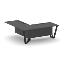 Проходной угловой модуль левый Steel Meet KD-PR.B.SPPOU-20(L) / Тиквуд Светлый – Металл Черный / 2000×2000×750 Проходной угловой модуль левый Steel Meet KD-PR.B.SPPOU-20(L) / Тиквуд Светлый – Металл Черный / 2000×2000×750