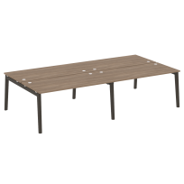 Onix Wood Рабочая станция OW.D.RS-4.4.8 Белый бриллиант/Дуб светлый/Белый металл 3160*1635*750