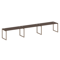 Metal System Quattro Р. ст. на 3 раб. места на О-образном м/к 40БО.СМ-3.4 Акация/Антрацит металл 4800*720*750 Metal System Quattro Р. ст. на 3 раб. места на О-образном м/к 40БО.СМ-3.4 Акация/Антрацит металл 4800*720*750