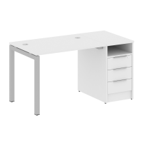 Metal System Quattro Р. ст. с тумбой на П-образном м/к 50БП.РС-СТП-1.1 Акация/Антрацит металл 1412*720*750 Metal System Quattro Р. ст. с тумбой на П-образном м/к 50БП.РС-СТП-1.1 Акация/Антрацит металл 1412*720*750