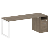 Metal System Quattro Р. ст. с тумбой на О-образном м/к 50БО.РС-СТП-1.4 Акация/Антрацит металл 2012*720*750 Metal System Quattro Р. ст. с тумбой на О-образном м/к 50БО.РС-СТП-1.4 Акация/Антрацит металл 2012*720*750