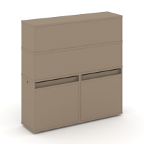 Estetica Набор №1. Тумба двойная+высокая надставка ES.NB.2V-1 Латте 1500×410×1520 Estetica Набор №1. Тумба двойная+высокая надставка ES.NB.2V-1 Латте 1500×410×1520