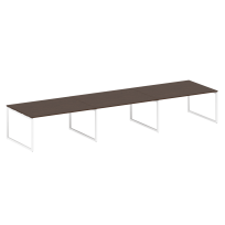 Metal System Quattro Перег. стол (3 столешницы) на О-оразном м/к 40БО.ПРГ-3.4 Акация/Антрацит металл 4800*1235*750 Metal System Quattro Перег. стол (3 столешницы) на О-оразном м/к 40БО.ПРГ-3.4 Акация/Антрацит металл 4800*1235*750