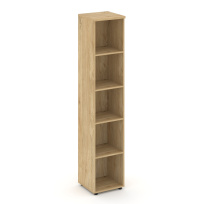 Стеллаж высокий узкий Style Project / SN.STU.E-100 Белый – Тиквуд Светлый / 400×400×1982 Стеллаж высокий узкий Style Project / SN.STU.E-100 Белый – Тиквуд Светлый / 400×400×1982