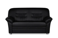 Двухместный диван Карелия Euroforma / Экокожа Euroline / Черный/ 1520×890×870