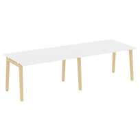 Onix Wood Стол переговорный (2 столешницы) OW.PRG-2.3 Белый бриллиант/Дуб светлый/Белый металл 2760*980*750 Onix Wood Стол переговорный (2 столешницы) OW.PRG-2.3 Белый бриллиант/Дуб светлый/Белый металл 2760*980*750