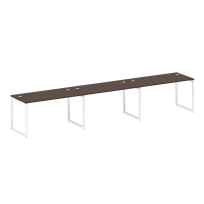 Metal System Quattro Р. ст. на 3 раб. места на О-образном м/к 40БО.СМ-3.3 Акация/Антрацит металл 4200*720*750 Metal System Quattro Р. ст. на 3 раб. места на О-образном м/к 40БО.СМ-3.3 Акация/Антрацит металл 4200*720*750