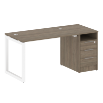 Metal System Quattro Р. ст. с тумбой на О-образном м/к 50БО.РС-СТП-1.2 Акация/Антрацит металл 1612*720*750 Metal System Quattro Р. ст. с тумбой на О-образном м/к 50БО.РС-СТП-1.2 Акация/Антрацит металл 1612*720*750