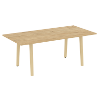 Onix Wood Direct Стол переговорный OW.PRG-19 Белый бриллиант/Дуб светлый/Белый металл 1980*980*750 Onix Wood Direct Стол переговорный OW.PRG-19 Белый бриллиант/Дуб светлый/Белый металл 1980*980*750