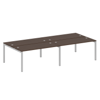 Metal System Quattro Р. ст. на 4 раб. места на П-образном м/к 50БП.СМ-4.4 Акация/Антрацит металл 3200*1475*750 Metal System Quattro Р. ст. на 4 раб. места на П-образном м/к 50БП.СМ-4.4 Акация/Антрацит металл 3200*1475*750