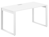 Стол офисный с лючком Allegro / 1200×800×750 / Профиль О-образный: 70×20 Белый / Столешница: Белый / AG.107.WH.L.72.WH Стол офисный с лючком Allegro / 1200×800×750 / Профиль О-образный: 70×20 Белый / Столешница: Белый / AG.107.WH.L.72.WH