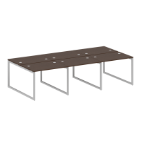 Metal System Quattro Р. ст. на 6 раб. места на О-образном м/к 40БО.СМ-6.1 Акация/Антрацит металл 3000*1475*750 Metal System Quattro Р. ст. на 6 раб. места на О-образном м/к 40БО.СМ-6.1 Акация/Антрацит металл 3000*1475*750