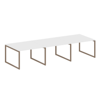 Metal System Quattro Перег. стол (3 столешницы) на О-оразном м/к 40БО.ПРГ-3.2 Акация/Антрацит металл 3600*1235*750 Metal System Quattro Перег. стол (3 столешницы) на О-оразном м/к 40БО.ПРГ-3.2 Акация/Антрацит металл 3600*1235*750