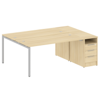 Metal System Quattro Р. ст. с тумбой на П-образном м/к 40БП.РС-СТП-2.4 Акация/Антрацит металл 2012*1475*750 Metal System Quattro Р. ст. с тумбой на П-образном м/к 40БП.РС-СТП-2.4 Акация/Антрацит металл 2012*1475*750