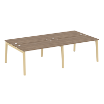 Onix Wood Рабочая станция OW.D.RS-4.3.7 Белый бриллиант/Дуб светлый/Белый металл 2760*1475*750
