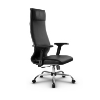 Кресло для руководителя Метта L 1c 42/4D_17833 Кожа перфорированная NewLeather – Черный Кресло для руководителя Метта L 1c 42/4D_17833 Кожа перфорированная NewLeather – Черный