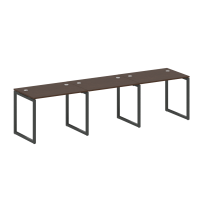 Metal System Quattro Р. ст. на 3 раб. места на О-образном м/к 40БО.СМ-3.1 Акация/Антрацит металл 3000*720*750 Metal System Quattro Р. ст. на 3 раб. места на О-образном м/к 40БО.СМ-3.1 Акация/Антрацит металл 3000*720*750