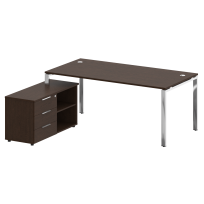 Metal System Direct Стол руководителя с тумбой левый БГ.СРТ-5.9 (L) Акация/Нерж. сталь 1900*1720*750 Metal System Direct Стол руководителя с тумбой левый БГ.СРТ-5.9 (L) Акация/Нерж. сталь 1900*1720*750