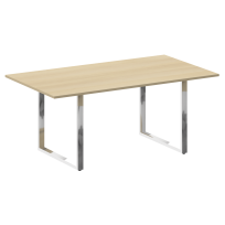 Metal System Direct Стол переговорный на О-обр. м/к БО.ПРГ-180 Акация/Нерж. сталь 1800*1000*750 Metal System Direct Стол переговорный на О-обр. м/к БО.ПРГ-180 Акация/Нерж. сталь 1800*1000*750