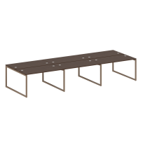 Metal System Quattro Р. ст. на 6 раб. места на О-образном м/к 40БО.СМ-6.3 Акация/Антрацит металл 4200*1475*750 Metal System Quattro Р. ст. на 6 раб. места на О-образном м/к 40БО.СМ-6.3 Акация/Антрацит металл 4200*1475*750