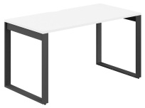 Стол офисный с вырезом Allegro / 1600×700×750 / Профиль О-образный: 70×20 Антрацит / Столешница: Белый / AG.106.WH.V.72.AN Стол офисный с вырезом Allegro / 1600×700×750 / Профиль О-образный: 70×20 Антрацит / Столешница: Белый / AG.106.WH.V.72.AN