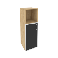 Onix Шкаф средний узкий левый O.SU-2.2 R (L) black Тиквуд светлый/Стекло black 400*420*1207 Onix Шкаф средний узкий левый O.SU-2.2 R (L) black Тиквуд светлый/Стекло black 400*420*1207