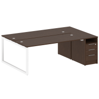 Metal System Quattro Р. ст. с тумбой на О-образном м/к 50БО.РС-СТП-2.5 Акация/Антрацит металл 2212*1475*750 Metal System Quattro Р. ст. с тумбой на О-образном м/к 50БО.РС-СТП-2.5 Акация/Антрацит металл 2212*1475*750