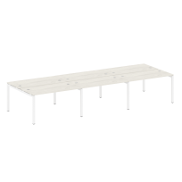 Metal System Quattro Р. ст. на 6 раб. места на П-образном м/к 50БП.СМ-6.3 Акация/Антрацит металл 4200*1475*750