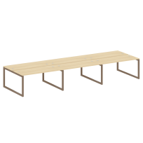 Metal System Quattro Р. ст. на 6 раб. места на О-образном м/к 50БО.СМ-6.4 Акация/Антрацит металл 4800*1475*750 Metal System Quattro Р. ст. на 6 раб. места на О-образном м/к 50БО.СМ-6.4 Акация/Антрацит металл 4800*1475*750