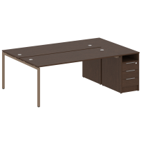 Metal System Quattro Р. ст. с тумбой на П-образном м/к 40БП.РС-СТП-2.5 Акация/Антрацит металл 2212*1475*750 Metal System Quattro Р. ст. с тумбой на П-образном м/к 40БП.РС-СТП-2.5 Акация/Антрацит металл 2212*1475*750
