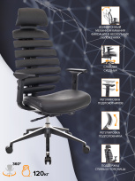 Эргономичное кресло Everprof Ergo Black Кожаное Черный Эргономичное кресло Everprof Ergo Black Кожаное Черный