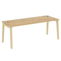 Onix Wood Direct Стол руководителя OW.SRR-6.8 Белый бриллиант/Дуб светлый/Белый металл 1980*800*750 Onix Wood Direct Стол руководителя OW.SRR-6.8 Белый бриллиант/Дуб светлый/Белый металл 1980*800*750