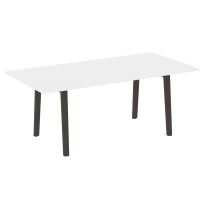 Onix Wood Direct Стол переговорный OW.PRG-19 Белый бриллиант/Дуб светлый/Белый металл 1980*980*750 Onix Wood Direct Стол переговорный OW.PRG-19 Белый бриллиант/Дуб светлый/Белый металл 1980*980*750