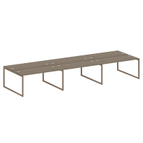 Metal System Quattro Р. ст. на 6 раб. места на О-образном м/к 40БО.СМ-6.4 Акация/Антрацит металл 4800*1475*750 Metal System Quattro Р. ст. на 6 раб. места на О-образном м/к 40БО.СМ-6.4 Акация/Антрацит металл 4800*1475*750