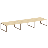 Metal System Quattro Р. ст. на 6 раб. места на О-образном м/к 50БО.СМ-6.5 Акация/Антрацит металл 5400*1475*750 Metal System Quattro Р. ст. на 6 раб. места на О-образном м/к 50БО.СМ-6.5 Акация/Антрацит металл 5400*1475*750