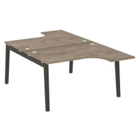 Onix Wood Рабочая станция OW.D.SA-3 Белый бриллиант/Дуб светлый/Белый металл 1380*2395*750 (1635/460)