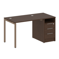 Metal System Quattro Р. ст. с тумбой на П-образном м/к 40БП.РС-СТП-1.1 Акация/Антрацит металл 1412*720*750 Metal System Quattro Р. ст. с тумбой на П-образном м/к 40БП.РС-СТП-1.1 Акация/Антрацит металл 1412*720*750