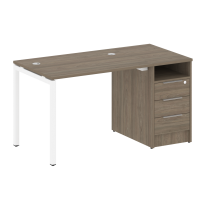 Metal System Quattro Р. ст. с тумбой на П-образном м/к 40БП.РС-СТП-1.1 Акация/Антрацит металл 1412*720*750 Metal System Quattro Р. ст. с тумбой на П-образном м/к 40БП.РС-СТП-1.1 Акация/Антрацит металл 1412*720*750