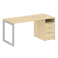 Metal System Quattro Р. ст. с тумбой на О-образном м/к 50БО.РС-СТП-1.2 Акация/Антрацит металл 1612*720*750 Metal System Quattro Р. ст. с тумбой на О-образном м/к 50БО.РС-СТП-1.2 Акация/Антрацит металл 1612*720*750