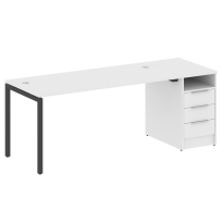 Metal System Quattro Р. ст. с тумбой на П-образном м/к 40БП.РС-СТП-1.4 Акация/Антрацит металл 2012*720*750 Metal System Quattro Р. ст. с тумбой на П-образном м/к 40БП.РС-СТП-1.4 Акация/Антрацит металл 2012*720*750