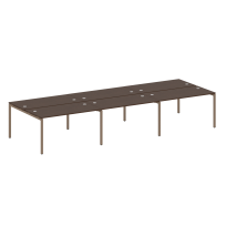 Metal System Quattro Р. ст. на 6 раб. места на П-образном м/к 40БП.СМ-6.3 Акация/Антрацит металл 4200*1475*750 Metal System Quattro Р. ст. на 6 раб. места на П-образном м/к 40БП.СМ-6.3 Акация/Антрацит металл 4200*1475*750