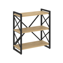 Loft Стеллаж на регулируемых опорах-3 полки VR.L-MST.O-3.8 Тиквуд тёмный/Чёрный металл 800×400×910 Loft Стеллаж на регулируемых опорах-3 полки VR.L-MST.O-3.8 Тиквуд тёмный/Чёрный металл 800×400×910