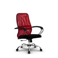 Кресло офисное Metta  SU-CP-8 (SU-СК130-8) CH / Красный – Красный