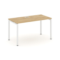 Стол офисный Style Project SN-6P.SP-005 / Дуб Табак – Металл Белый / 1780×600×750 Стол офисный Style Project SN-6P.SP-005 / Дуб Табак – Металл Белый / 1780×600×750