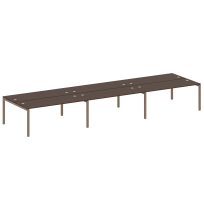 Metal System Quattro Р. ст. на 6 раб. места на П-образном м/к 50БП.СМ-6.5 Акация/Антрацит металл 5400*1475*750