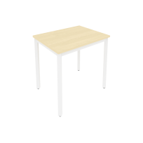 Slim Стол офисный на металлокаркасе С.СП-2.1 Белый/Чёрный металл 780×600×750