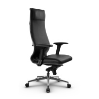 Кресло для руководителя Метта L 1c 42/4D_17839 Кожа перфорированная NewLeather – Черный Кресло для руководителя Метта L 1c 42/4D_17839 Кожа перфорированная NewLeather – Черный