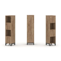 Стеллаж-перегородка двухсторонний средний четырёхъярусный Style Project SN.NSD-411 Тиквуд Светлый/Металл Белый 387×400×1615 Стеллаж-перегородка двухсторонний средний четырёхъярусный Style Project SN.NSD-411 Тиквуд Светлый/Металл Белый 387×400×1615